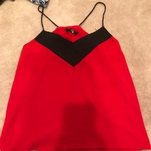 Red and black tank top
